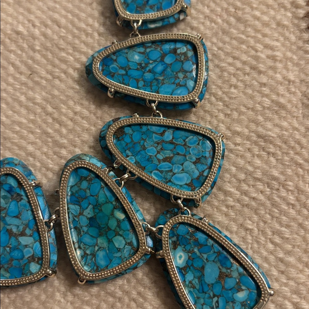 Kendra Scott Bronze Veined Turquoise Harlow - Picture 6 of 6